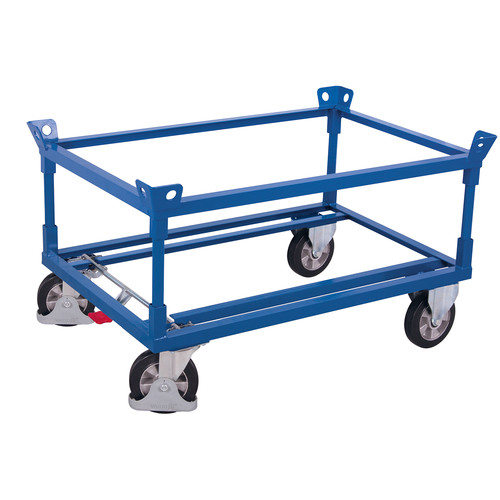 Fahrgestell mit 2 Winkelrahmen, 1200 kg Traglast, 1210 x 1010 mm, blau