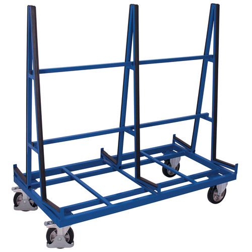 Plattenwagen zweiseitig, 1200 kg Traglast, 1380 x  mm, blau