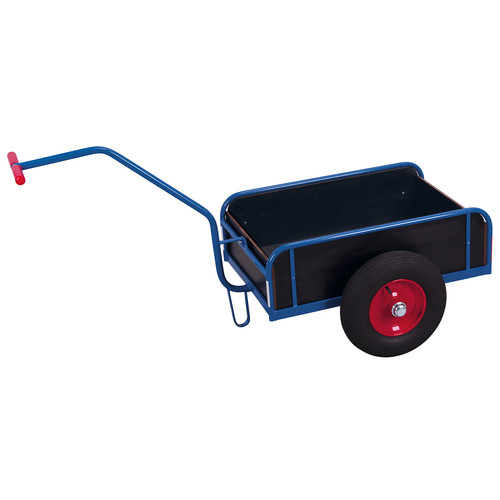 Handwagen mit Bordwand, 400 kg Traglast, 805 x 535 mm, blau