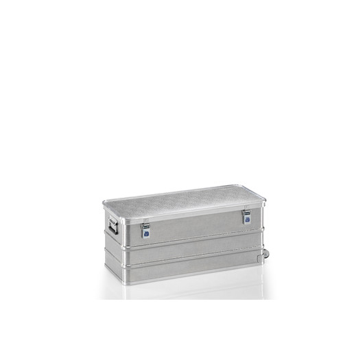 Rollbox aus Strukturblech, G®-roll BOX A 1599 / 105 R, 870x350x345 mm, Tragkraft 75 kg, aus Aluminium