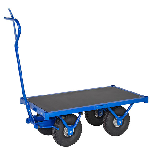 Schwerlastwagen, 1200 x 690 mm, 1300 kg Tragfhigkeit, Blau, luftbereift