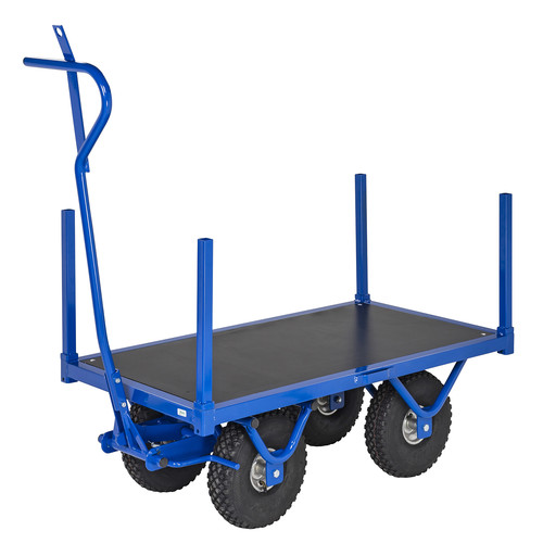 Schwerlastwagen, 1200 x 690 mm, 1300 kg Tragfhigkeit, Blau, luftbereift