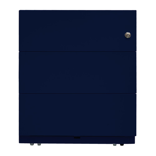 Rollcontainer Note? mit Griffleiste, 3 Universalschubladen, Farbe oxfordblau