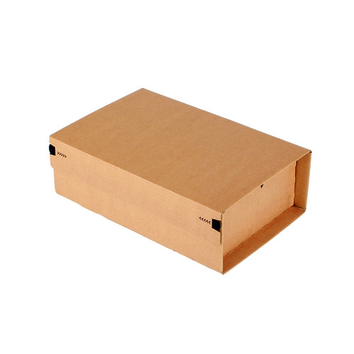 Post- Versandkarton SECURE aus Wellpappe braun (B KL) m. Selbstklebeverschluß u. Aufreißfaden, DIN A4, 305x212x110 mm, Braun