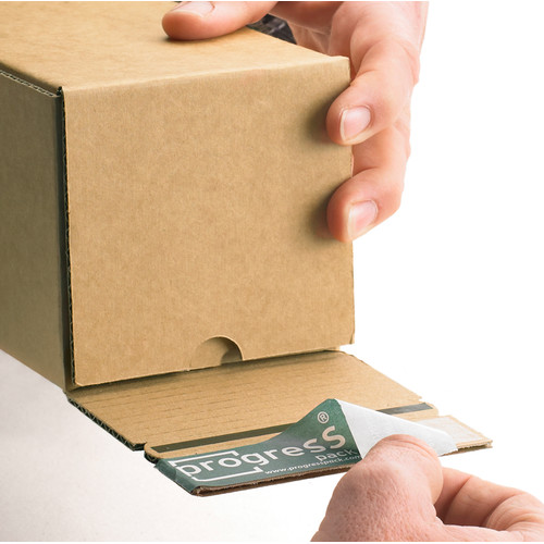 Long BOX Versandverpackung für lange und gerollte Güter aus Wellpappe braun (B KL)m. Selbstklebeverschluß u. Aufreißfaden, DIN A3, 315x105x105 mm, Braun