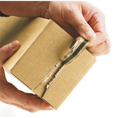 Long BOX Versandverpackung für lange und gerollte Güter aus Wellpappe braun (B KL)m. Selbstklebeverschluß u. Aufreißfaden, DIN A1, 610x105x105 mm, Braun