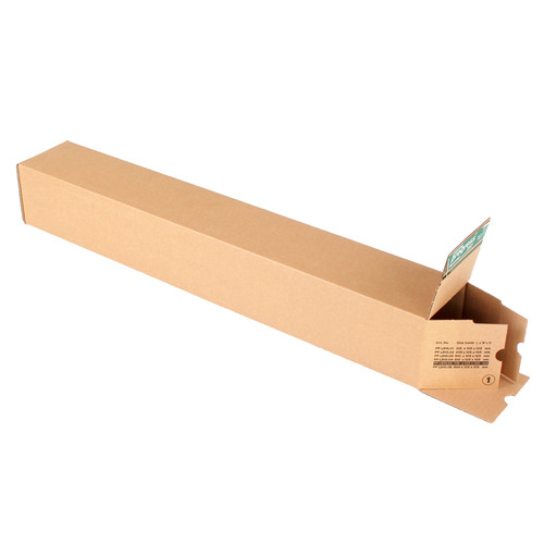 Long BOX Versandverpackung fr lange und gerollte Gter aus Wellpappe braun (B KL)m. Selbstklebeverschlu u. Aufreifaden, DIN B1, 715x105x105 mm, Braun