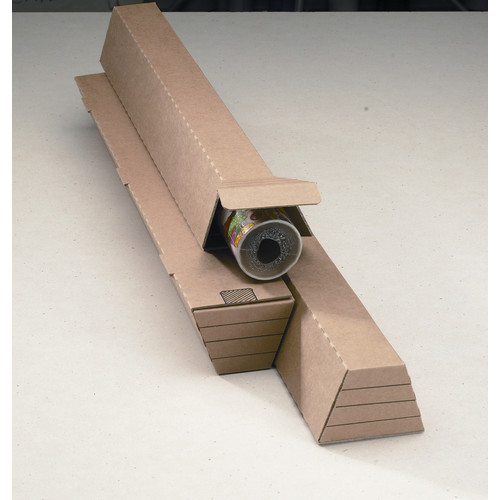 Trapez- Versandverpackung (keine zuschl. auer DP + DHL) aus Wellpappe braun (FE KL) m. Selbstklebeverschlu, DIN A1, 610x 105/55 x75 mm, Braun