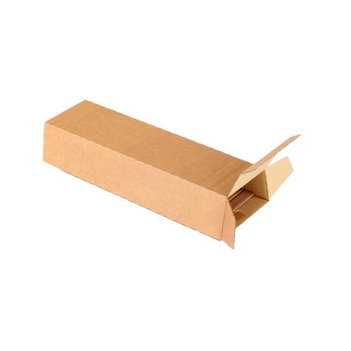 Trapez- Versandverpackung (keine zuschl. bei allen Postdienstleistern) aus Wellpappe braun (FE KL) m. Selbstklebeverschlu, DIN A2, 430x 145/108 x75 mm, Braun