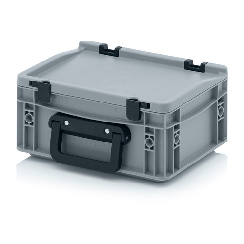 Eurobehlter Koffer 1G, 300x200x135 mm, Silbergrau