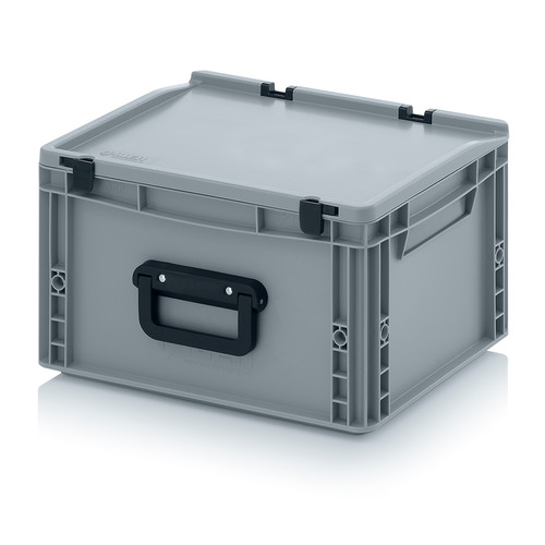 Eurobehlter Koffer 1G, 400x300x235 mm, Silbergrau