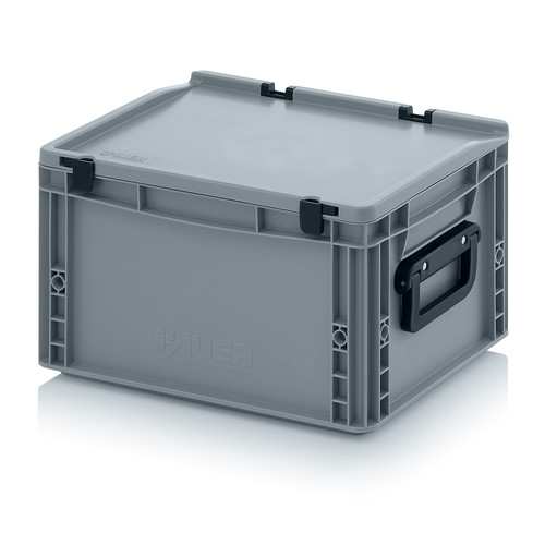 Eurobehlter Koffer 2GS, 400x300x235 mm, Silbergrau