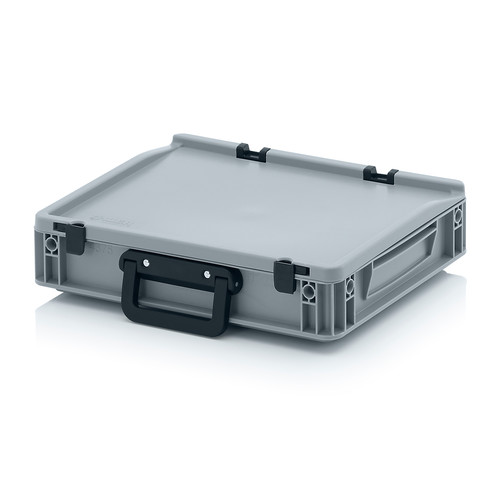 Eurobehlter Koffer 2GL, 400x300x90 mm, Silbergrau