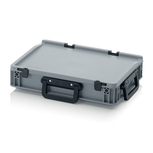Eurobehälter Koffer 3G, 400x300x90 mm, Silbergrau