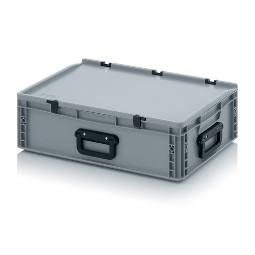 Eurobehälter Koffer 3G, 600x400x185 mm, Silbergrau