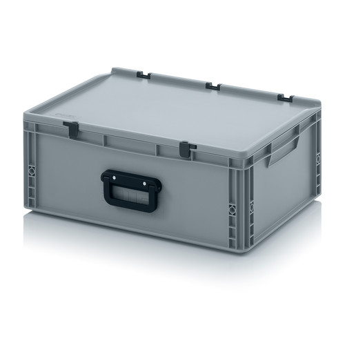 Eurobehälter Koffer 1G, 600x400x235 mm, Silbergrau