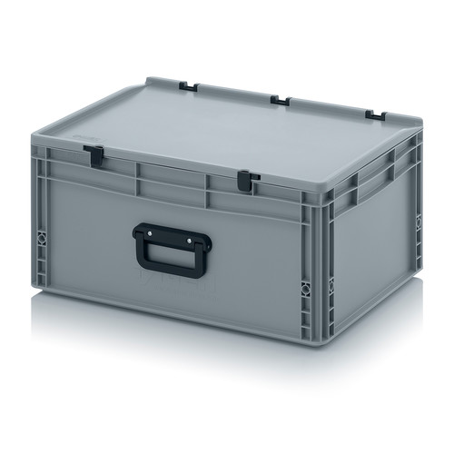 Eurobehlter Koffer 1G, 600x400x285 mm, Silbergrau
