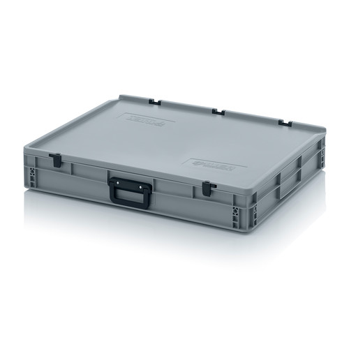 Eurobehälter Koffer 1G, 800x600x135 mm, Silbergrau
