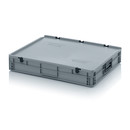 Eurobehlter Koffer 2GS, 800x600x135 mm, Silbergrau