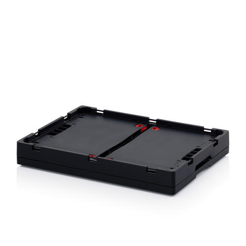 ESD-Faltboxen ohne Deckel, ohne Deckel, 600x400x320 mm, Schwarz