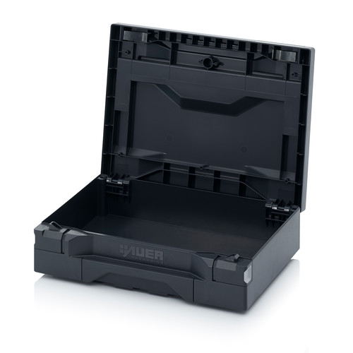 Toolboxen Pro, ohne Schloss, 400x300x120 mm, Box dunkelgrau, Deckel dunkelgrau