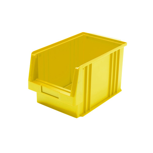 Sichtlagerkasten PLK 2a, gelb, aus PP, 330x213x200 mm