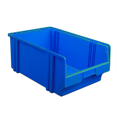 Sichtlagerkasten LK 1, blau, aus Polystyrol, 500x300x180 mm