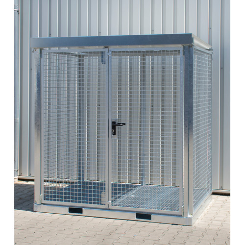 Gasflaschen-Container GFC-E/G M2, feuerverzinkt, 2115x1575x2260 mm