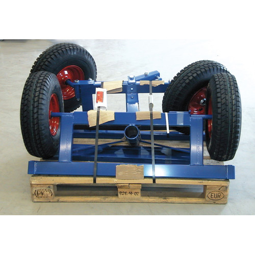 Langgutwagen, 4000x1270x640 mm, 3500 kg Tragfähigkeit, Blau, luftbereift