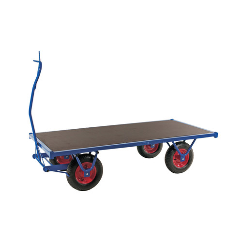 Schwerlastwagen, 2000 x 1000 mm, 1500 kg Tragfhigkeit, Blau, luftbereift
