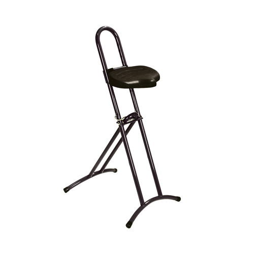 Klapp-Stehhilfe, PU-Sitz in Schwarz, Sitzhhenverstellung: 610-860 mm, Neigeverstellung, Stahlrohrgestell - verschiedene Farben