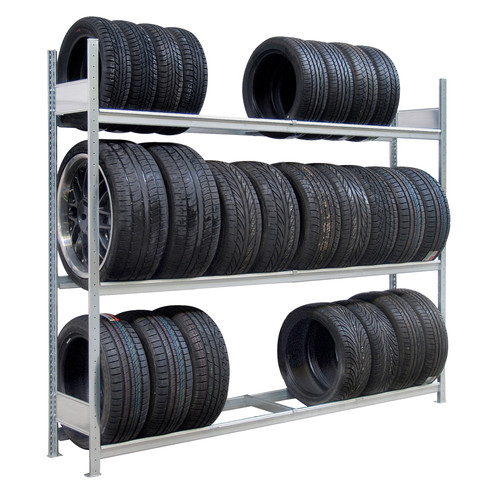 Grofach-Rder-/Reifenregal mit Stecksystem, verzinkt, 400kg Fachlast, in verschiedenen Gren