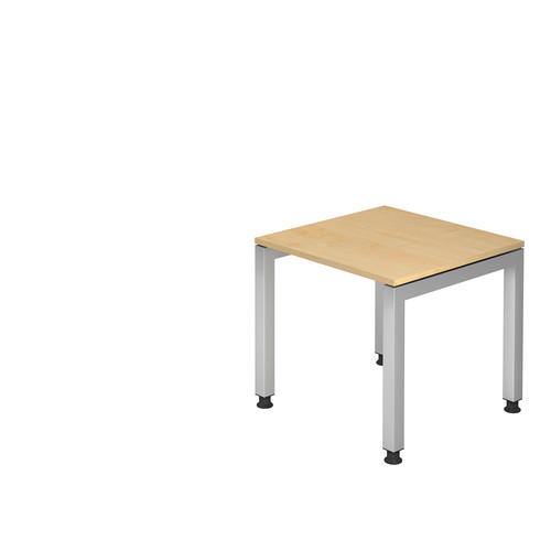 Schreibtisch 4-Fuß - verschiedene Maße, Höhe: 68-76 cm, 25 mm dick, 2 mm ABS-Kante, Rechteckform, schwebende Platte, 4-Fuß-Gestell, höhenverstellbar