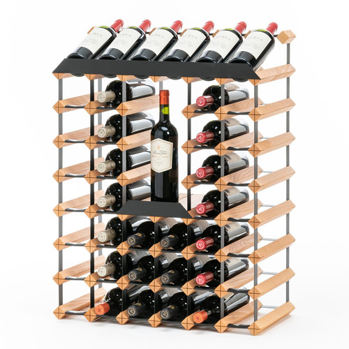 RAXI Weinregal für 40 Flaschen mit einer Presentationreihe und integriertem Stellplatz