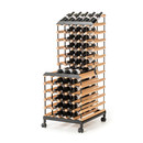 Weinregal Holz RAXI Motion (fahrbar) 90 Flaschen Buche -...