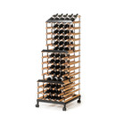 Weinregal Holz RAXI Motion (fahrbar) 90 Flaschen Buche -...